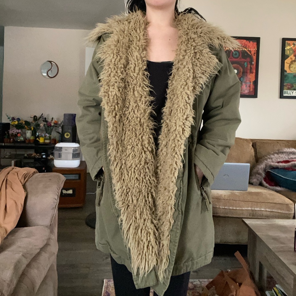 Free people lined parka like new